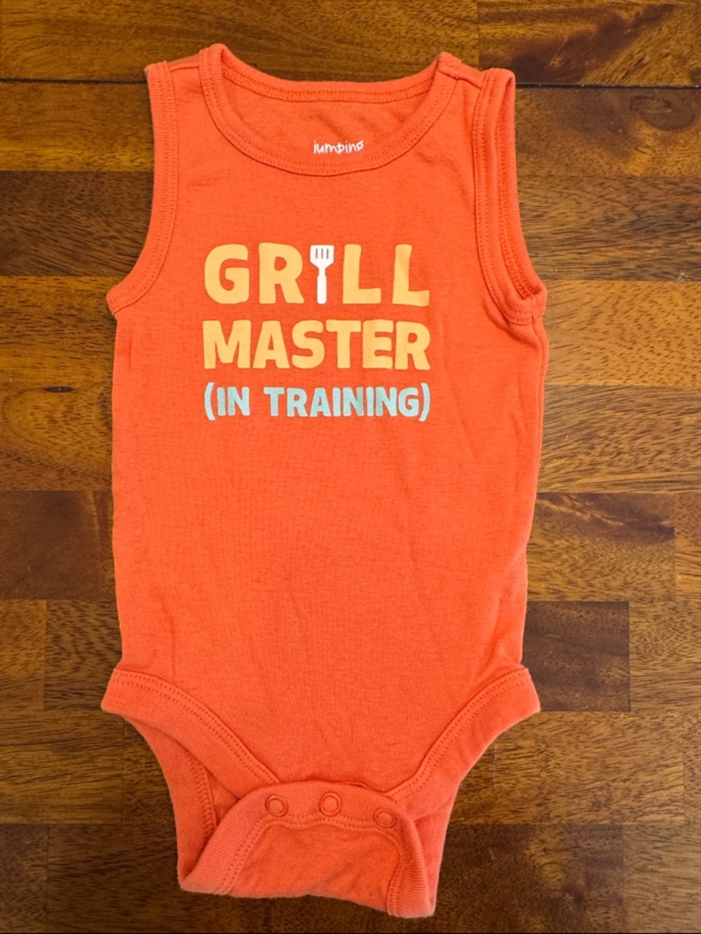 jumping beans Orange "Grill Master (In Training)" Baby Bodysuit